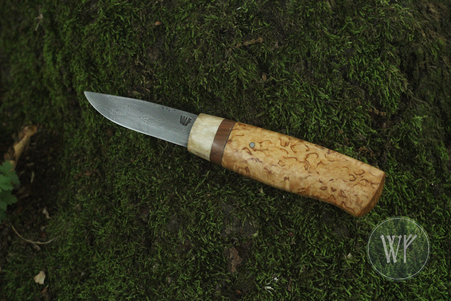 Hand-forged Damascus Puukko / Pattern-welded steel / Bushcraft belt knife / Handmade / Unique