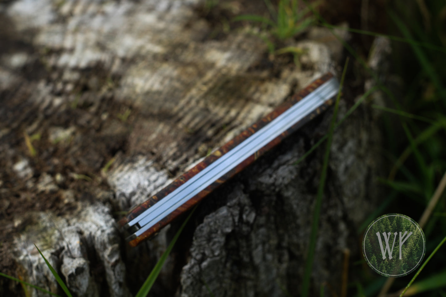 Hand-forged slipjoint folding knife with Box Elder Burl scales