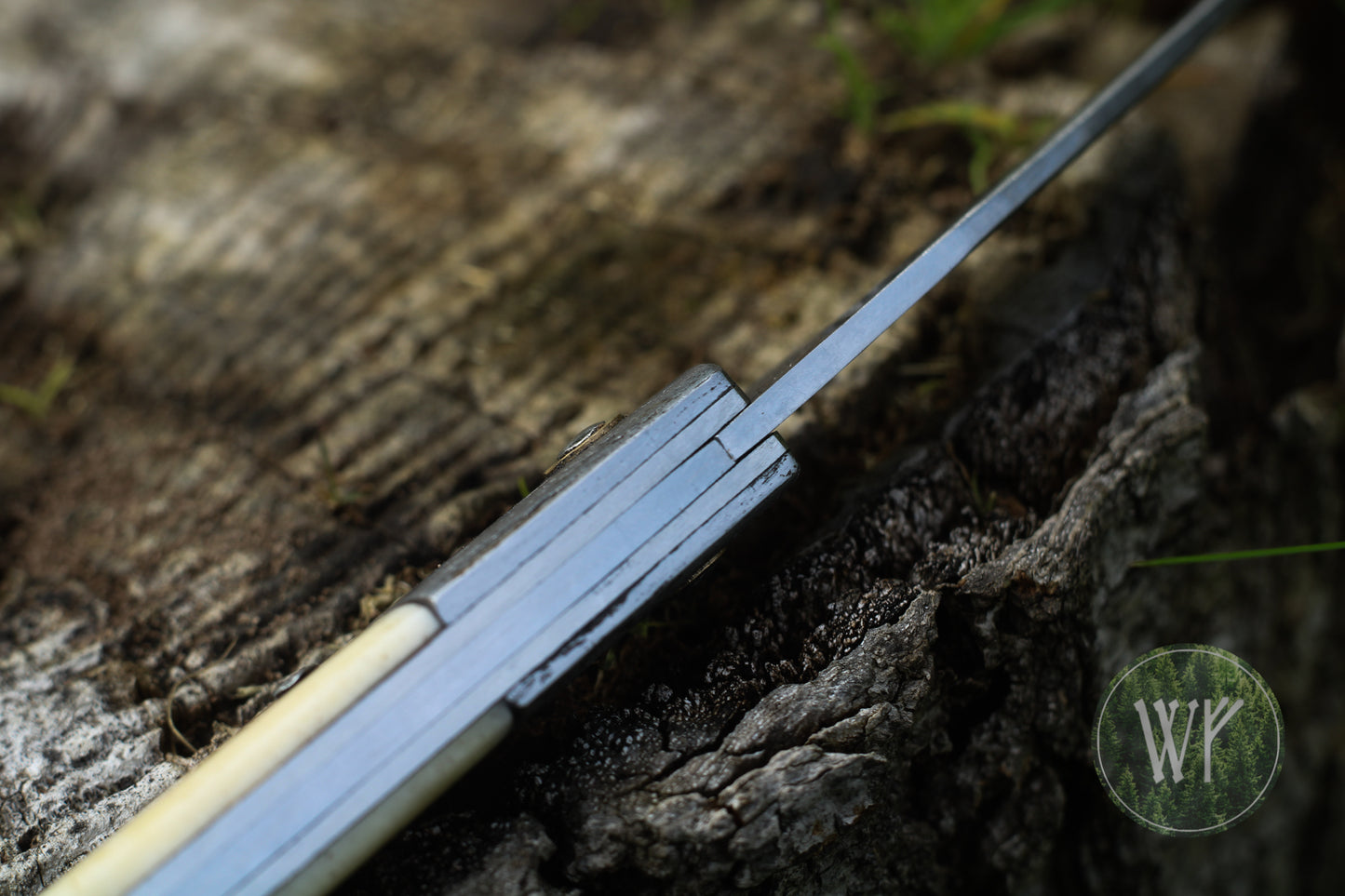 Hand-forged Slipjoint / UK Legal Folding Knife / 80CRV2 Blade with Buffalo Horn & Wrought Iron Handle