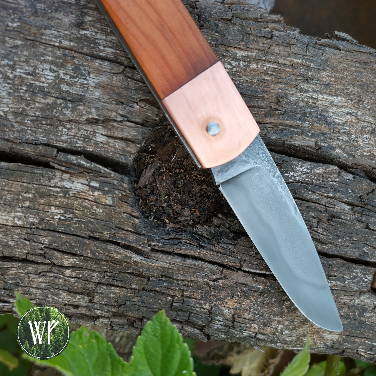 RESERVED FOR LUCKY Hand-forged Slipjoint / UK Legal Folding Knife / 26c3 Blade with Copper & YewHandle
