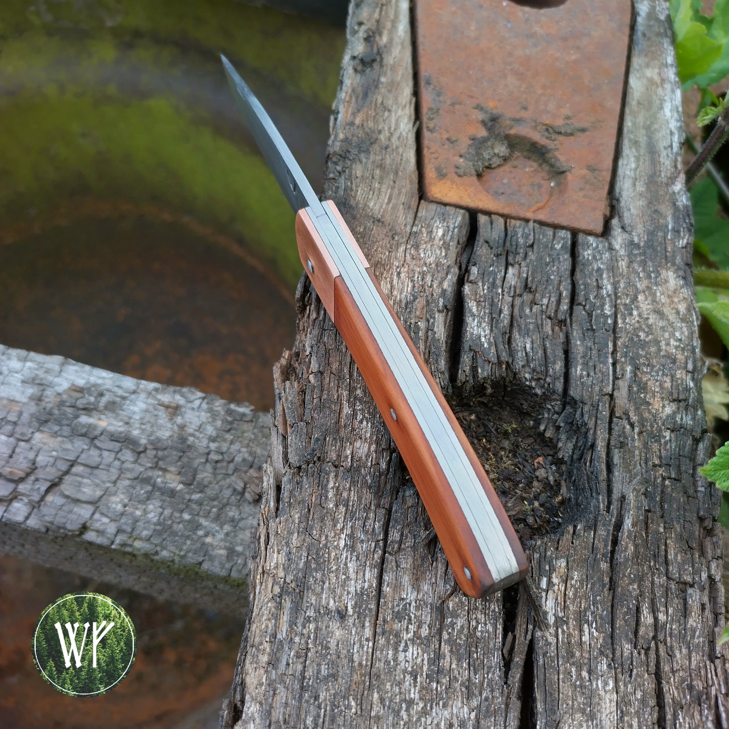 RESERVED FOR LUCKY Hand-forged Slipjoint / UK Legal Folding Knife / 26c3 Blade with Copper & YewHandle