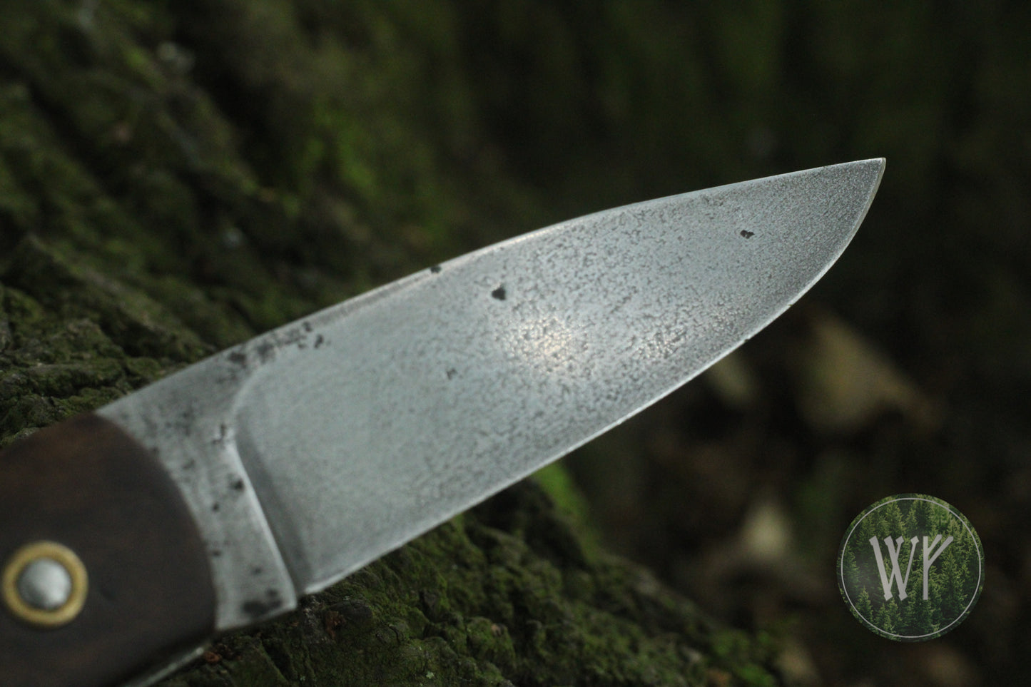 Hand-forged Folding Knife / Heavy Duty Slipjoint / Crucible Steel & Scottish Oak Burl / UK Legal Pocket Knife