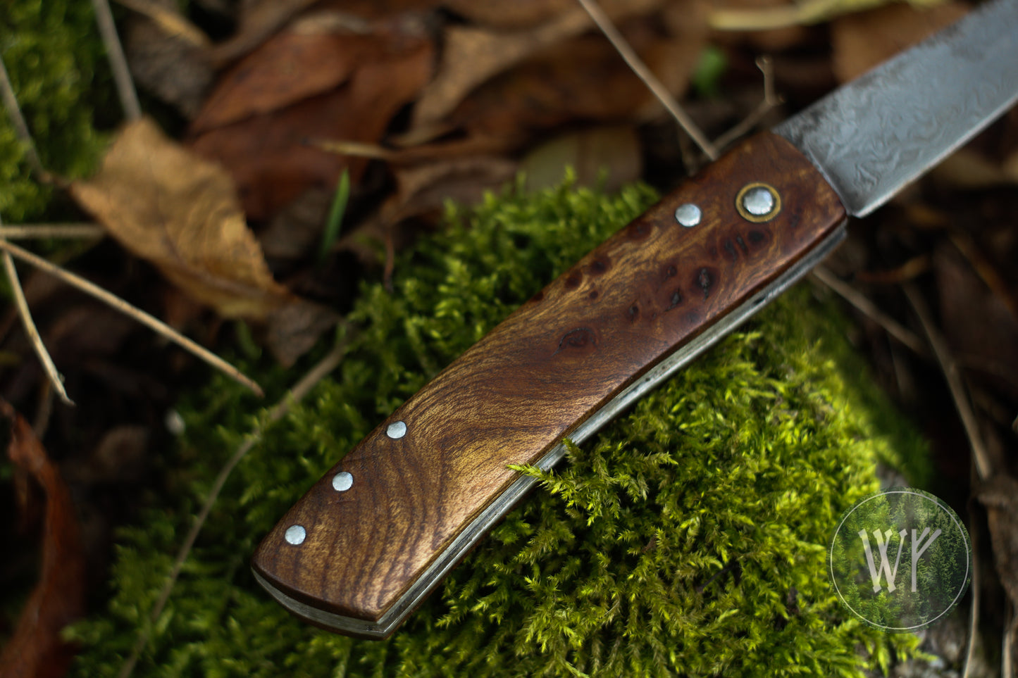 [RESERVED FOR JON] Hand-forged Viking Style Friction Folder with Laminated Iron & Steel Blade & Wenge Wood Scales / UK Legal Carry