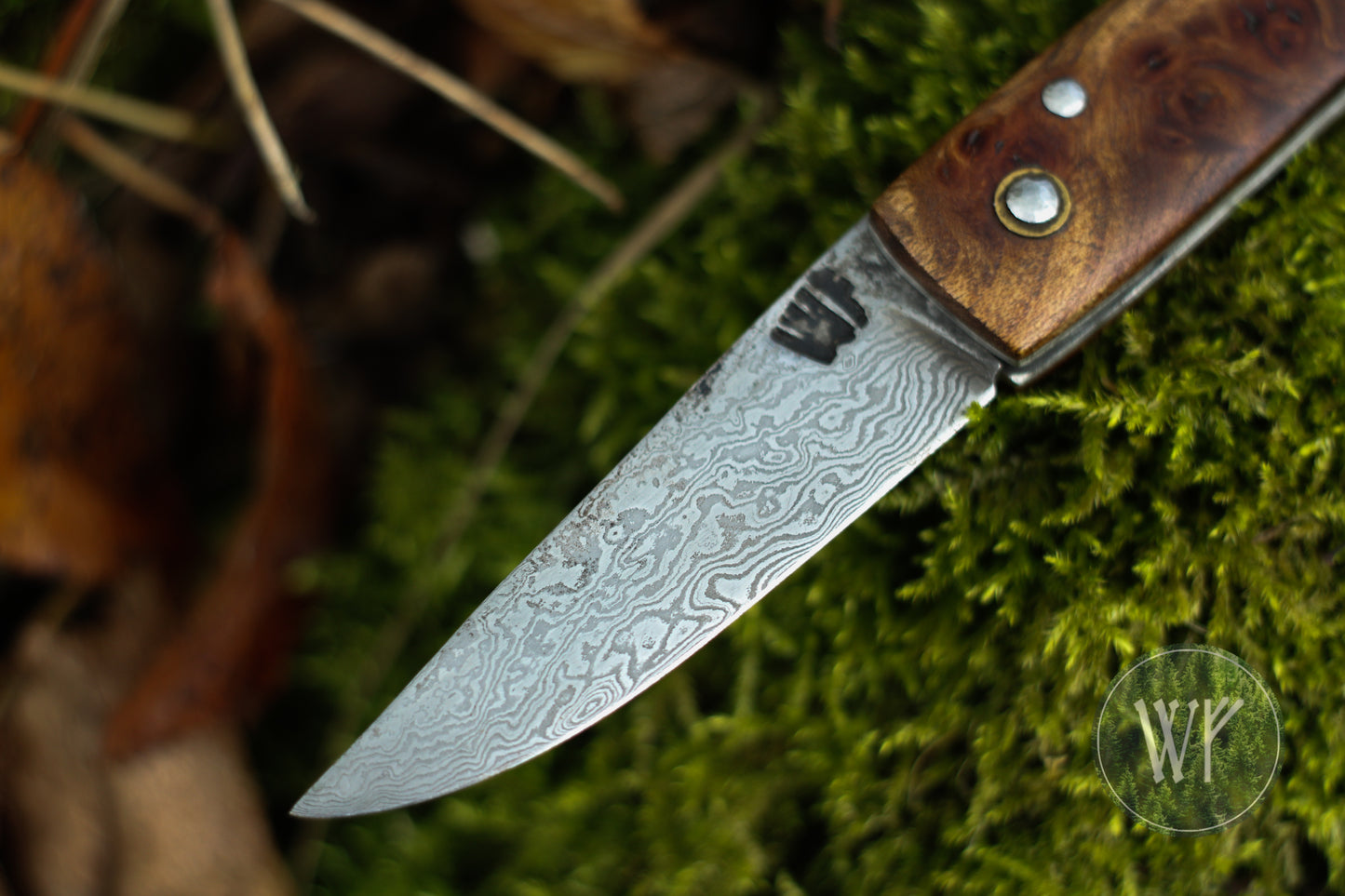 [RESERVED FOR JON] Hand-forged Viking Style Friction Folder with Laminated Iron & Steel Blade & Wenge Wood Scales / UK Legal Carry