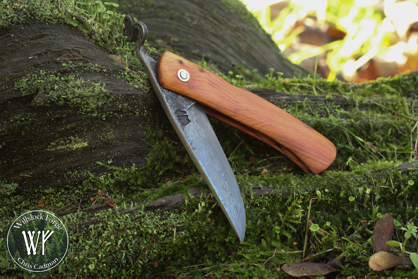 [Reserved for Jon] Hand-forged Viking Friction Folder with Laminated Blade & English Yew Handle / UK Legal Carry