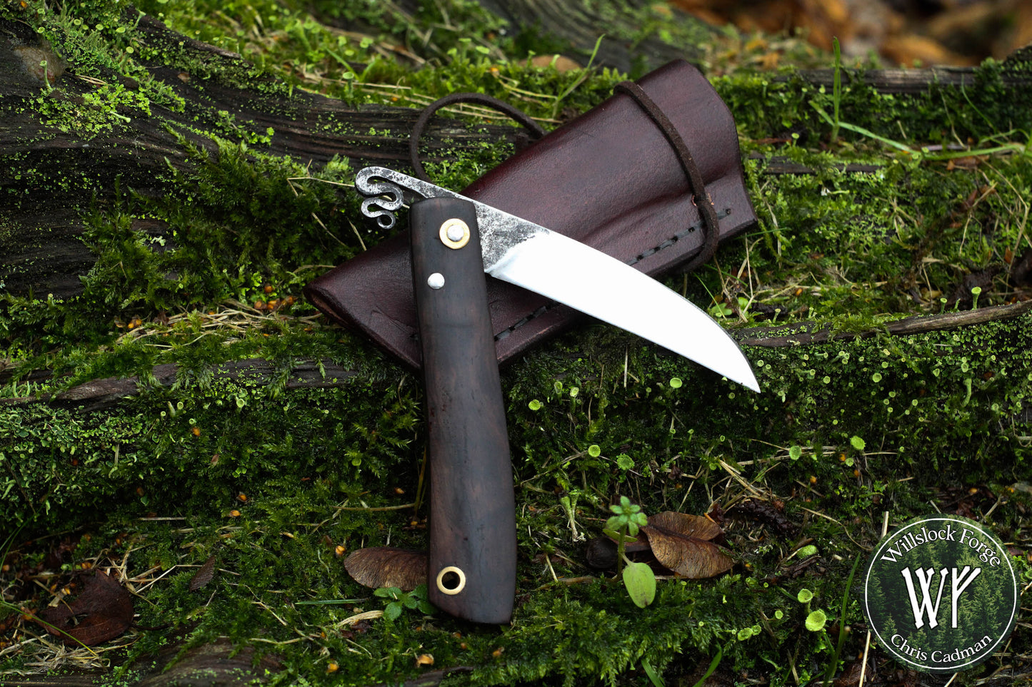 Hand-forged Friction Folder / Mushroom Knife / UK Legal