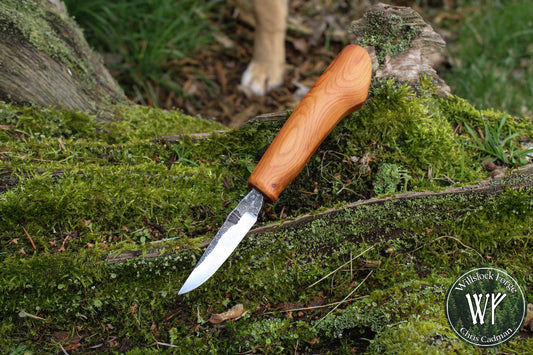 [Reserved for C.Page] Hand-forged Detail Woodcarving Knife with Yew Handle