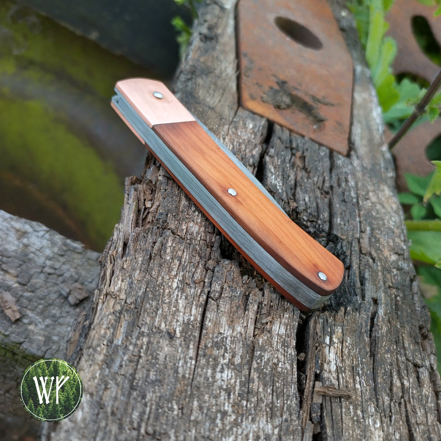RESERVED FOR LUCKY Hand-forged Slipjoint / UK Legal Folding Knife / 26c3 Blade with Copper & YewHandle