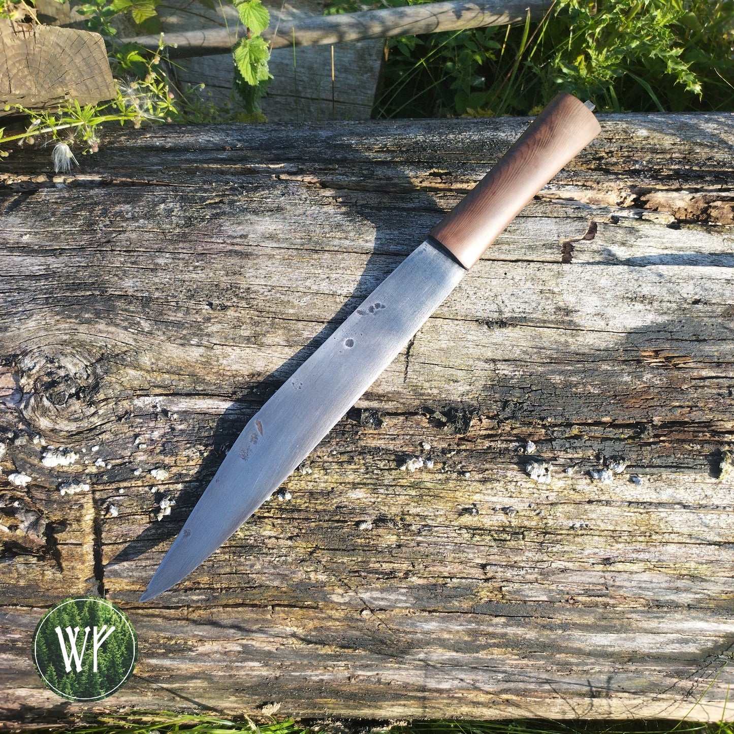 [RESERVED FOR DEVYN] Anglo-Saxon Broken Back Seax Reproduction with Bog Yew Handle