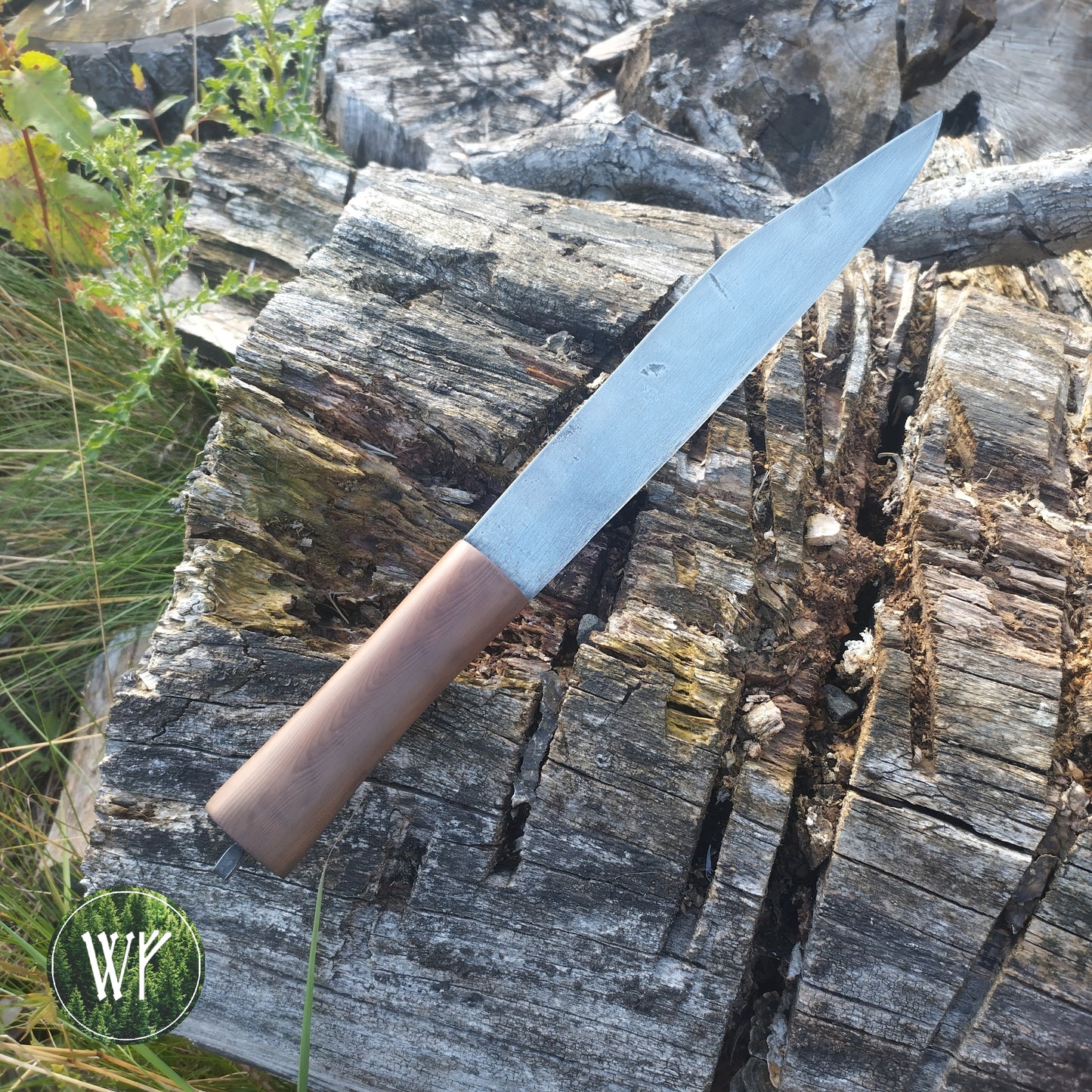 [RESERVED FOR DEVYN] Anglo-Saxon Broken Back Seax Reproduction with Bog Yew Handle