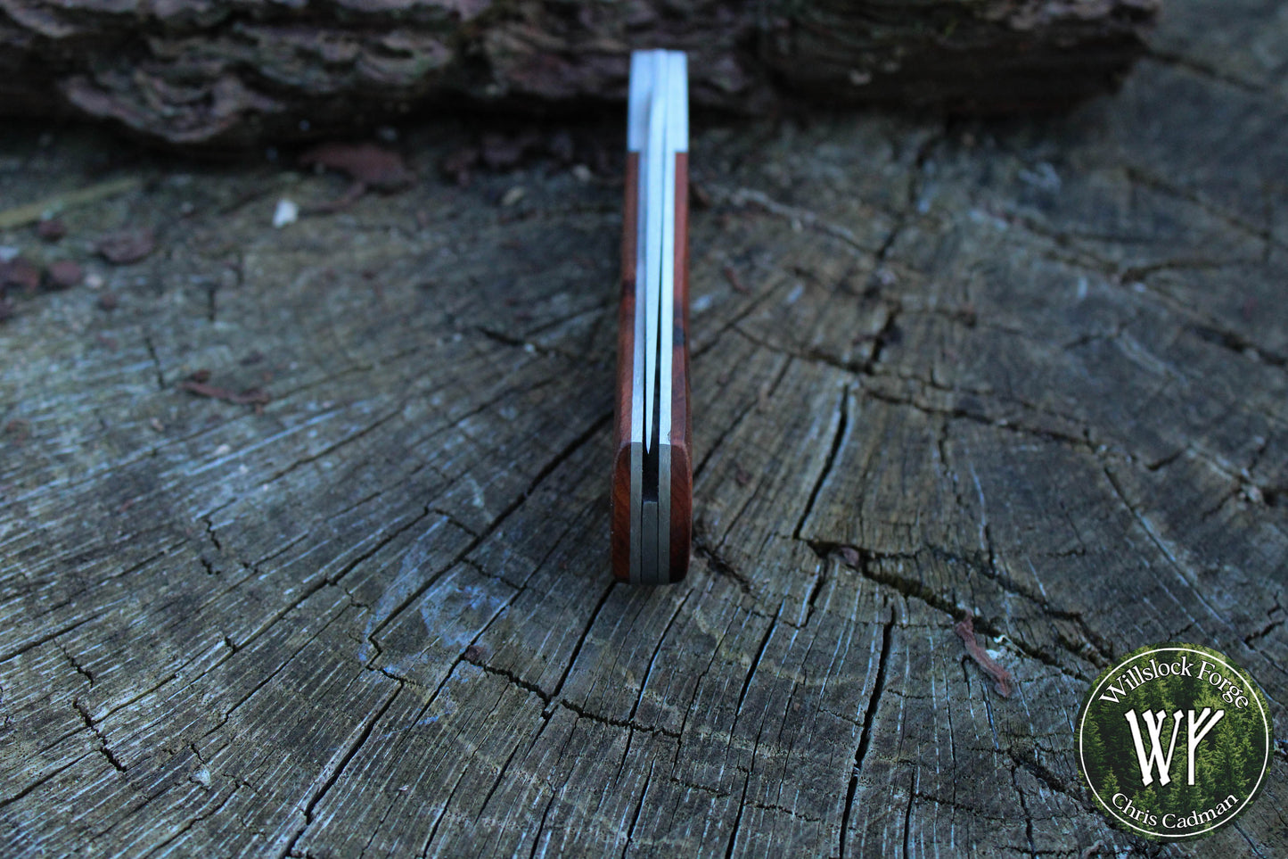 Hand-forged Folding Knife / Heavy Duty Slipjoint / 1084 Carbon Steel & English Yew Burl / UK Legal Pocket Knife