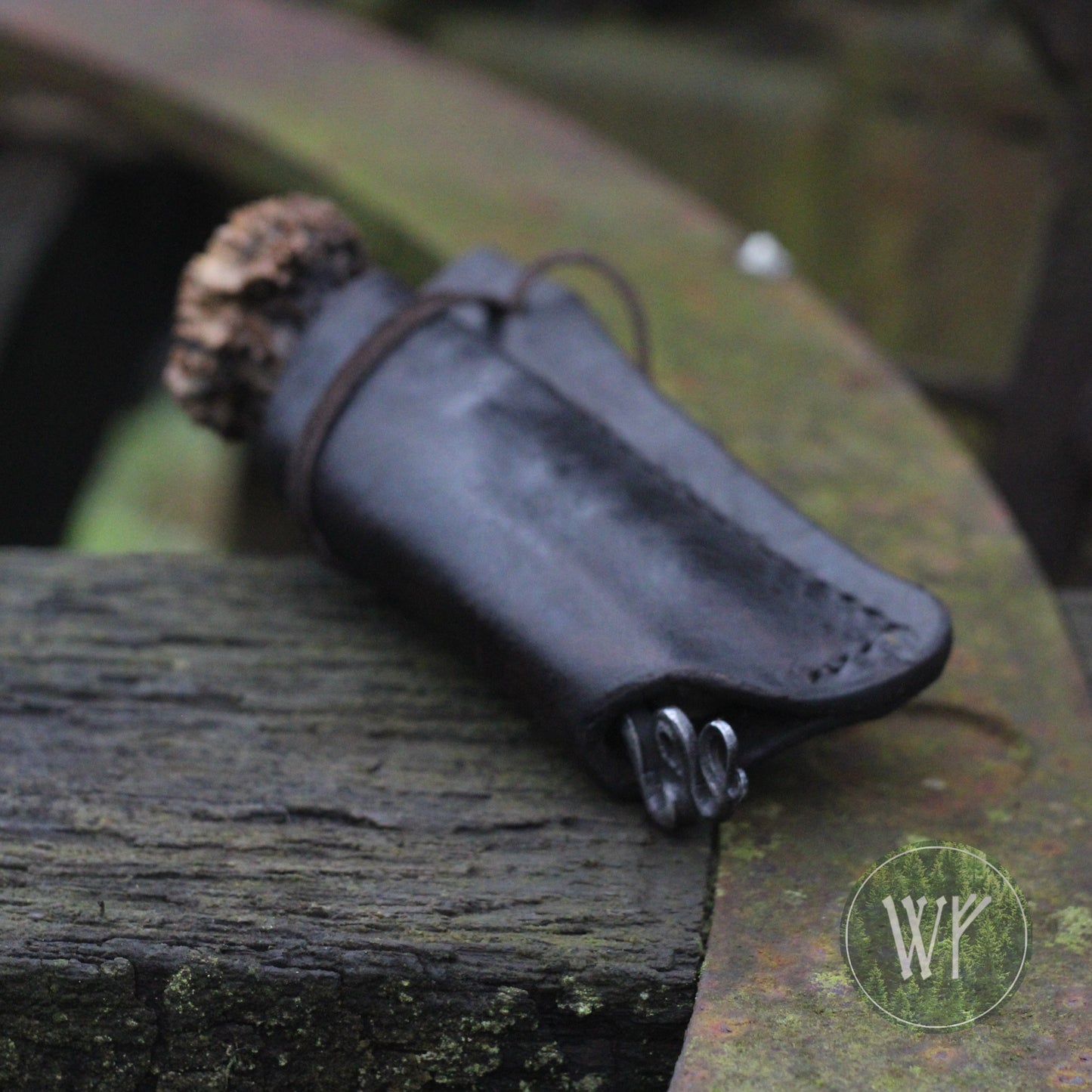 [RESERVED FOR PAUL] Hand-forged Viking friction folder / Scottish Roe Deer Antler Handle / Carbon Steel Blade / UK Legal Pocket Knife