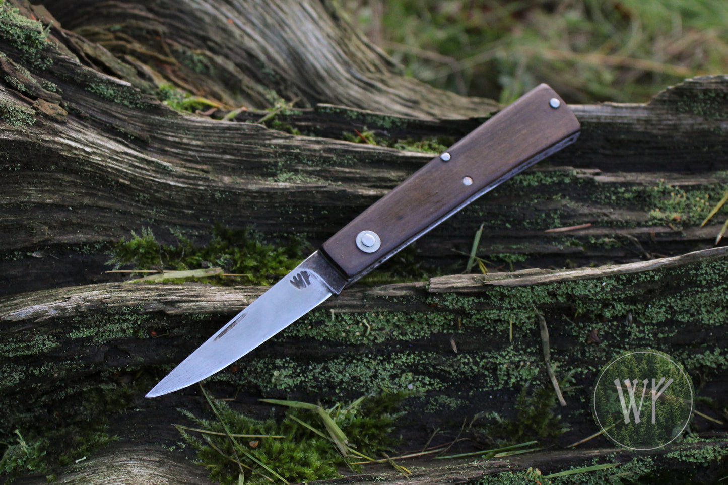 Hand Forged Slipjoint Folding Knife with African Blackwood handle