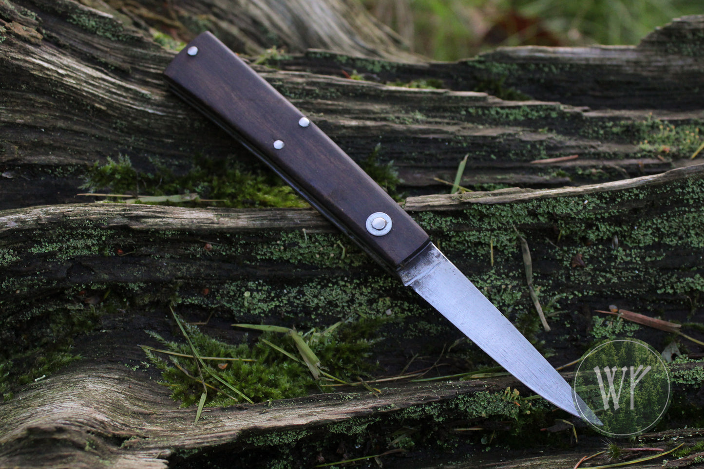 Hand Forged Slipjoint Folding Knife with African Blackwood handle