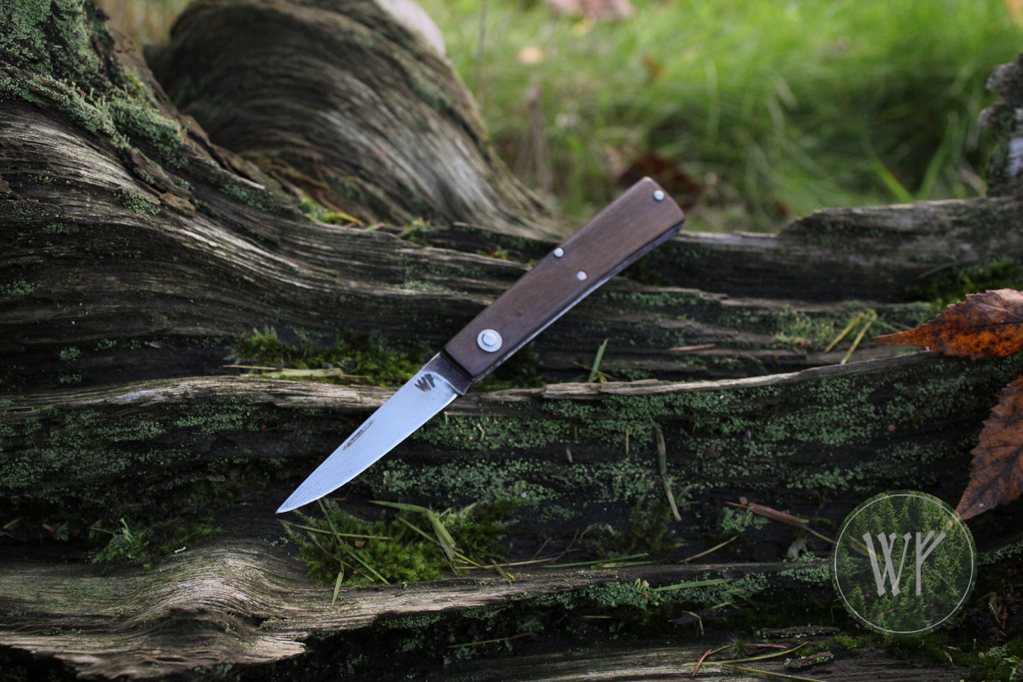 Hand Forged Slipjoint Folding Knife with African Blackwood handle