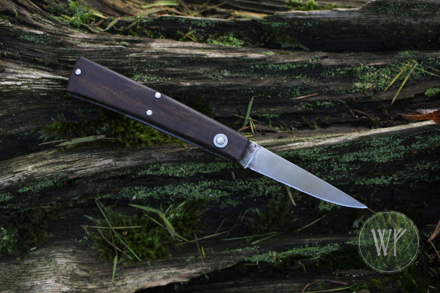 Hand Forged Slipjoint Folding Knife with African Blackwood handle