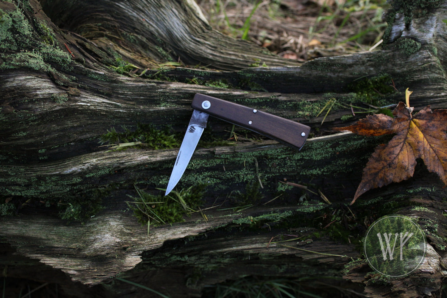 Hand Forged Slipjoint Folding Knife with African Blackwood handle