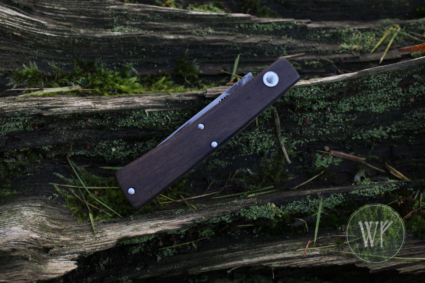 Hand Forged Slipjoint Folding Knife with African Blackwood handle