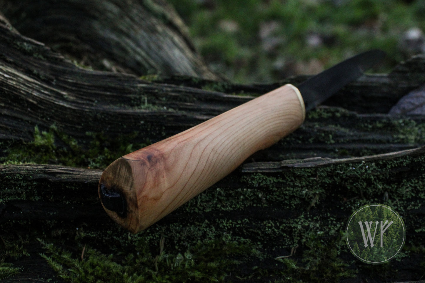 [RESERVED FOR KRISTINA] Hand-forged Viking Puukko with laminated iron & steel blade and English Yew Burr handle