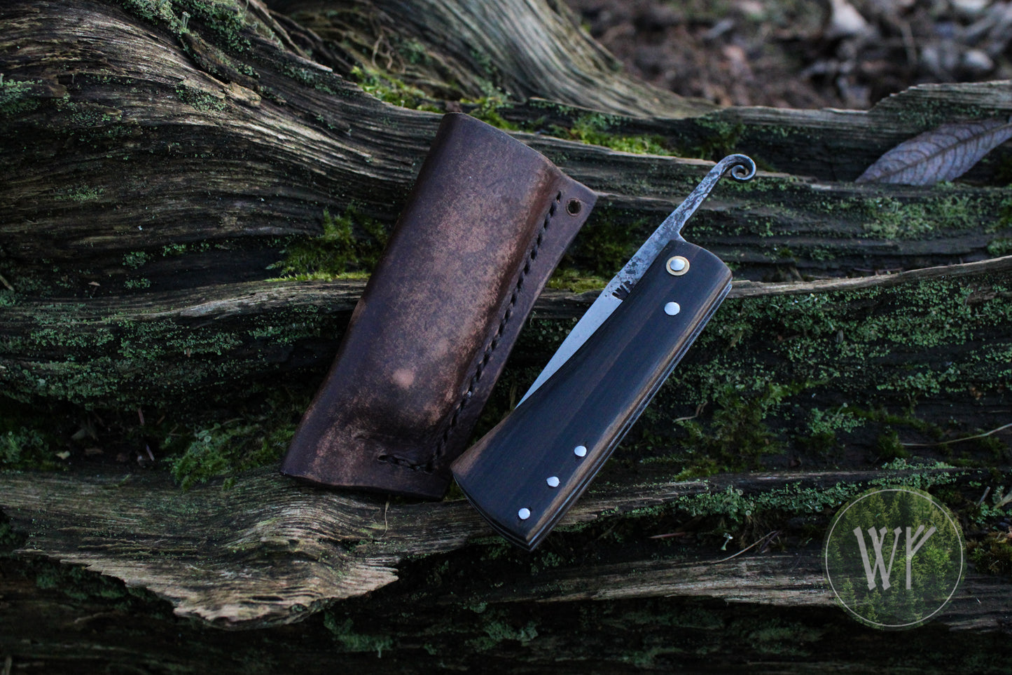 [RESERVED FOR RYAN] Hand-forged Viking Friction Folder with laminated wrought iron & steel blade and Ebony handle