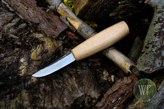 Small Hand-forged Puukko with Maple Handle