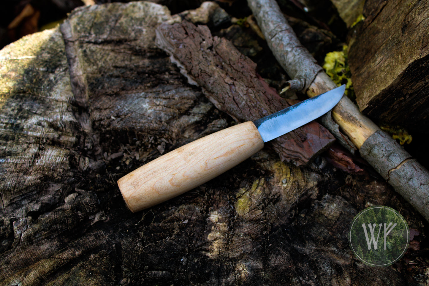 Small Hand-forged Puukko with Maple Handle
